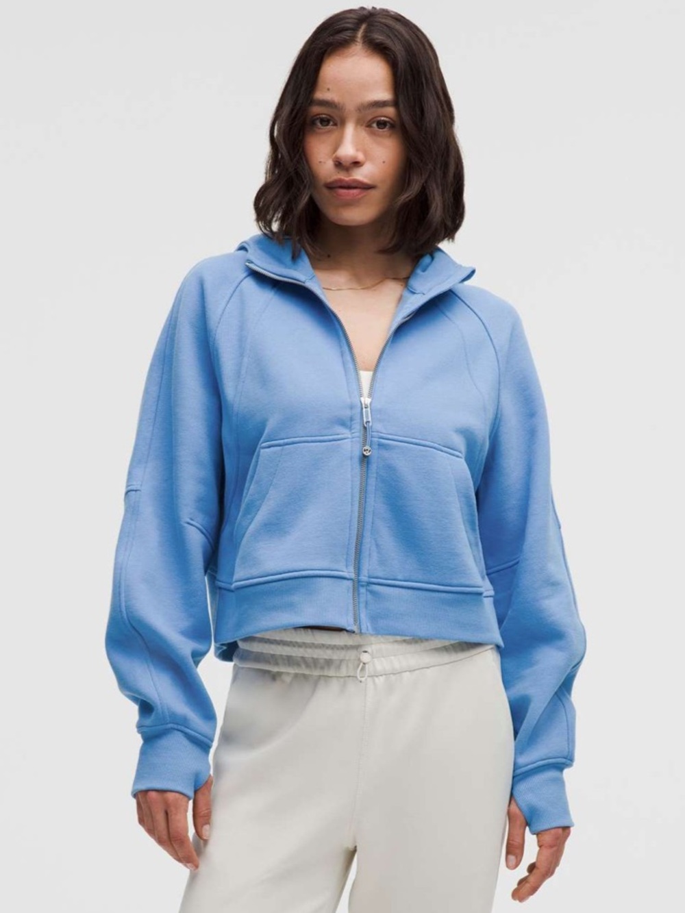 Lululemon Scuba Oversized Full-Zip Hoodie Pool Party Blue M/L Worn Once